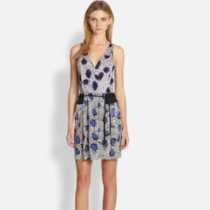 Diane Von Furstenberg Faux Wrap Dress Oblixe Cheetah Island Silk Jersey - Size 4